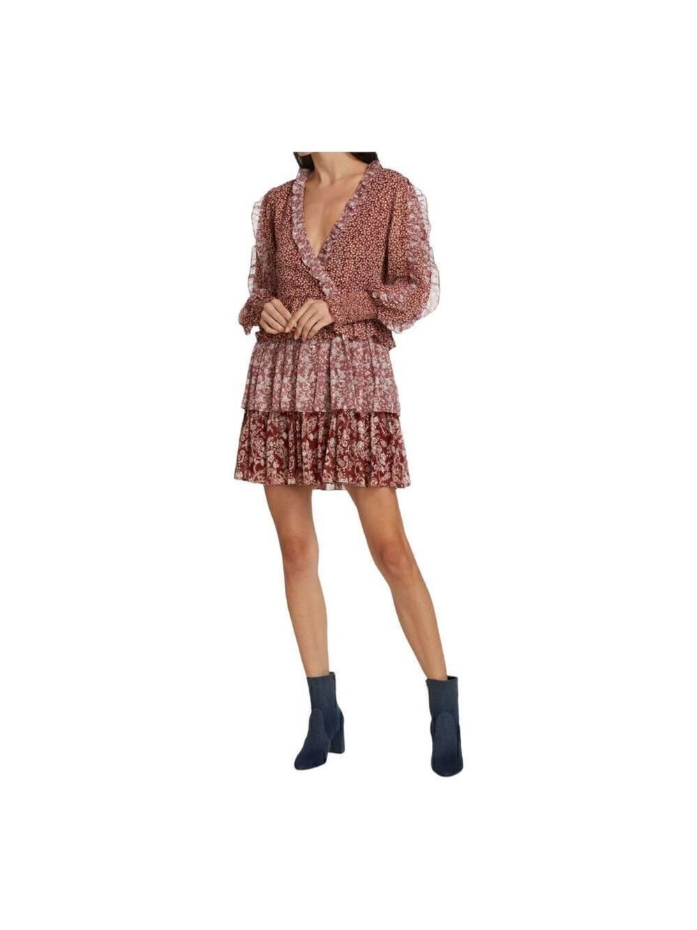 En Saison metallic floral minidress size XS NWT